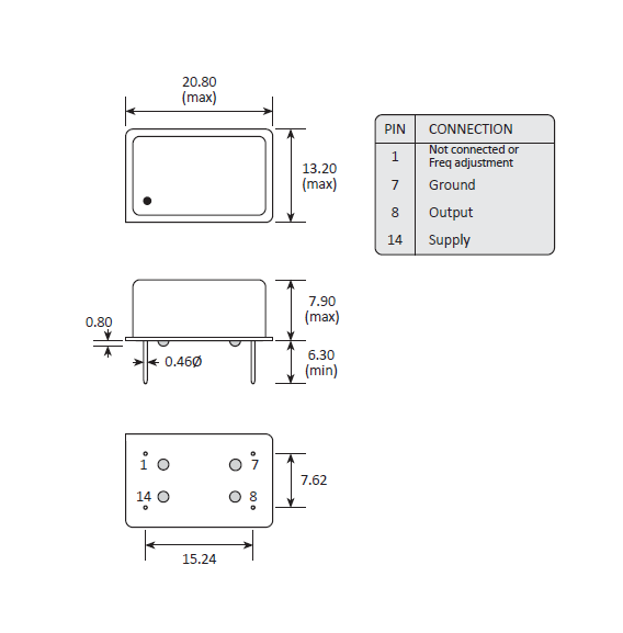 gtxos14 20.8-13.2 TCXO