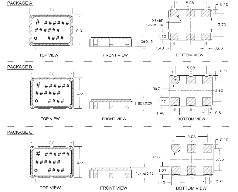 RXO7050M 7050 OSC RXO7050M 7050 OSC