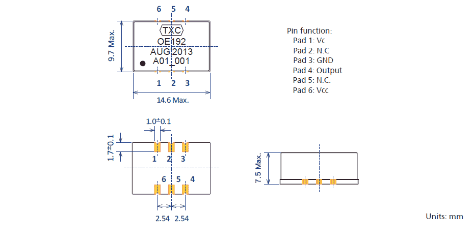 TXC_OE_14_9 CMOS OCXO