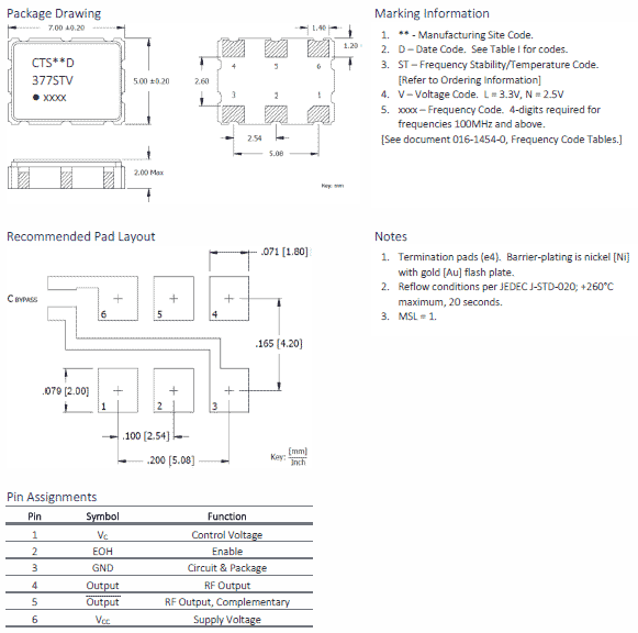 377 7050 VCXO 377 7050 VCXO