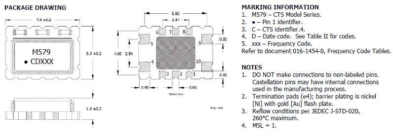 579 7050 VC-TCXO 579 7050 VC-TCXO