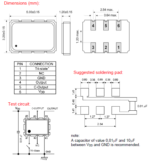 格耶晶振,有源晶振,KXO-V66晶振,LVDS晶体振荡器