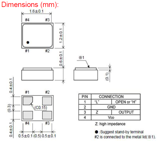 格耶晶振,有源晶振,KXO-V93T晶振,1612OSC振荡器