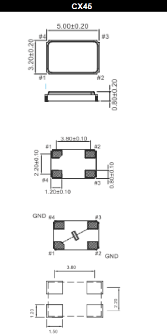 Cardinal晶振,贴片晶振,CX45晶振,5032通讯晶振