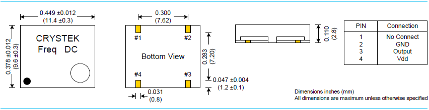 Crystek晶振,温补晶振,CXOHD5晶振,石英晶体振荡器