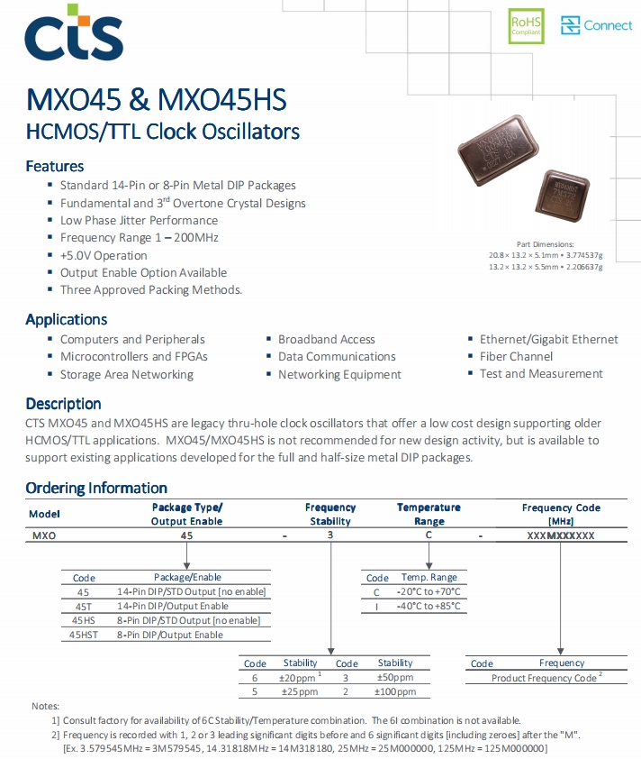 MXO45 & MXO45HS MXO45 & MXO45HS 1