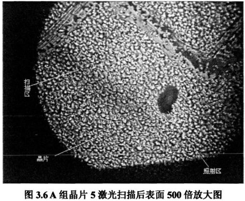 3.6A组晶片5激光扫描后表面500倍放大图