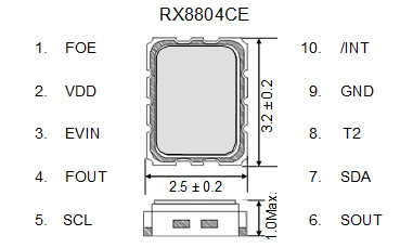 爱普生温补晶振,RA8804晶振,RX8804晶振