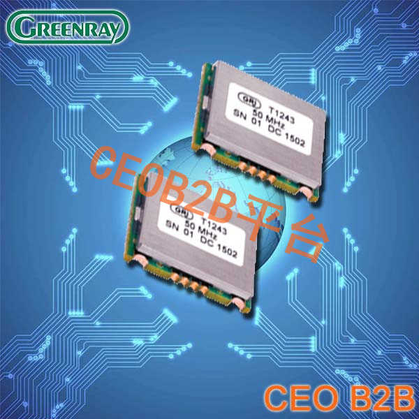 Greenray晶振,温度补偿晶振,T1243晶振