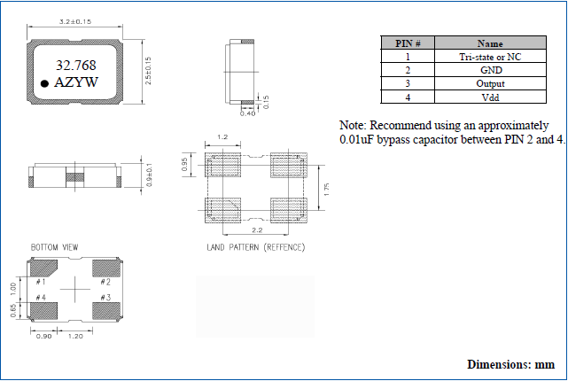 ASHEK 3225 SMD XO OSC ASHEK 3225 SMD XO OSC