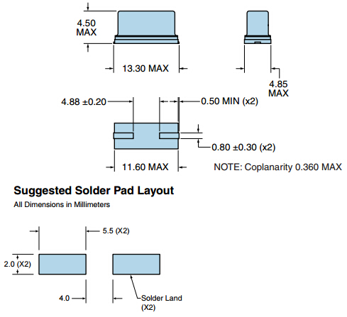 E2SFA18-10.000M TR 49SMD 11.6-4.5