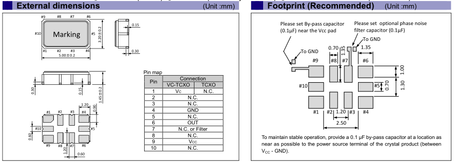 TG5032SGN晶振,进口温度补偿晶体振荡器,低电压有源晶振
