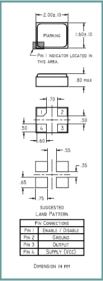 ILSI晶振,32.768K有源晶振,ISM36晶振,2016时钟晶振