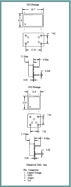 ILSI晶振,压控晶振,I203晶振,四脚DIP晶振