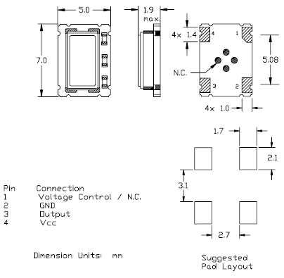 ILSI晶振,温补晶振,I531/I731晶振,VCXO晶体振荡器