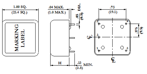 OCXO-IEEE-8100 25.4- 25.4