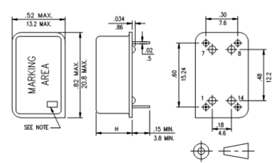 OCXO-SERIEs-IEEE-2100 20.8 x 13.2