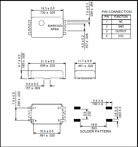 rtx-230 18.3 x 11.7 TCXO