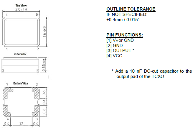 RTX-RTV2016 2016 VCTCXO